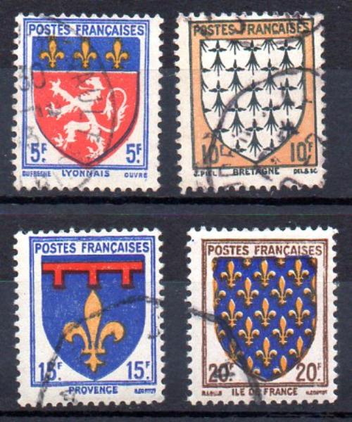 Francia A&ntilde;o 1943 N&ordm; Yvert 572/75 (o)
